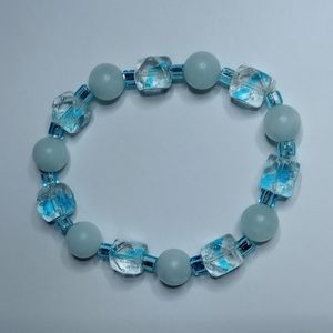 Ice Blue Beaded Bracelet "Elsa's Maybe?"